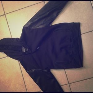 LEATHER HOODIE